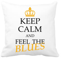 printfashion Keep calm - Blues - Párnahuzat, Díszpárnahuzat - Fehér (7656766)