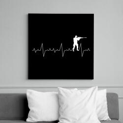 printfashion Szívritmus PUBG CSGO - Vászonkép - Fekete (6645098)