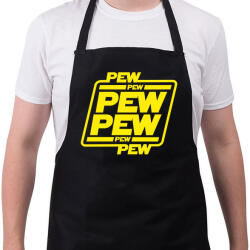 printfashion Pew pew pew - Kötény - Fekete (5728499)