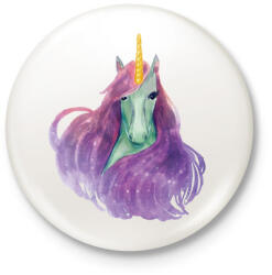 printfashion Watercolor Unicorn - Kitűző, hűtőmágnes - Fehér (3081424)