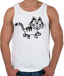 printfashion Macska - Férfi atléta - Fehér (10286053)