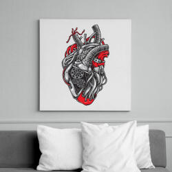 printfashion Autó szív - Vászonkép - Fehér (6641214)