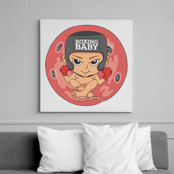 printfashion Bokszoló baba - Vászonkép - Fehér (11738989)