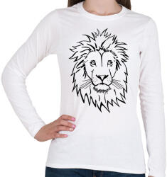 printfashion lion - Női hosszú ujjú póló - Fehér (2786657)