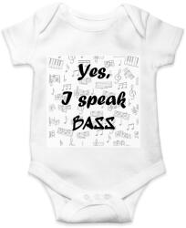 printfashion Yes, I speak BASS - Baba Body - Fehér (6369594)