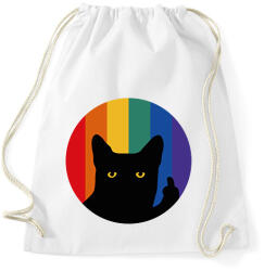 printfashion Pride cat - Sportzsák, Tornazsák - Fehér (9676415)