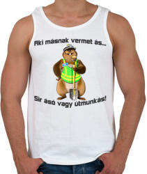 printfashion aki másnak vermet ás. . . - Férfi atléta - Fehér (2088168)