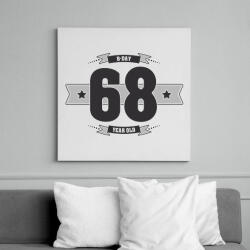printfashion b-day-68-dark-lightgrey - Vászonkép - Fehér (6622849)