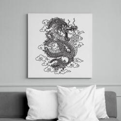 printfashion Sárkány - Vászonkép - Fehér (13943807)
