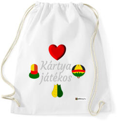 printfashion Kártya játékos minta #4 - Sportzsák, Tornazsák - Fehér (8857761)