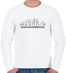 printfashion Homo micofanaticus (világos) - Férfi pulóver - Fehér (998471)