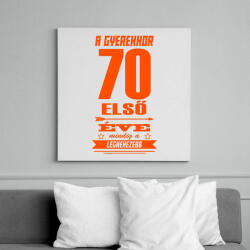 printfashion Az első 70 év! - Vászonkép - Fehér (6628718)