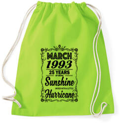 printfashion Születésnap - Napfény egy kis hurrikánnal! - Sportzsák, Tornazsák - Limezöld (816180)