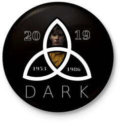 printfashion dark - Kitűző, hűtőmágnes - Fekete (3103627)