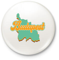 printfashion Budapest - Kitűző, hűtőmágnes - Fehér (7134002)