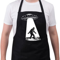 printfashion UFO-s Nagyláb - Kötény - Fekete (8751122)