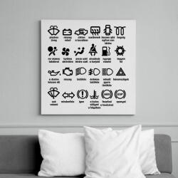 printfashion Piktogrammok jelentése - Vászonkép - Fehér (13778788)