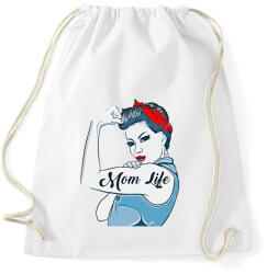 printfashion Mom Life - Sportzsák, Tornazsák - Fehér (1716731)