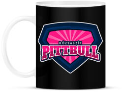 printfashion Rózsaszín Pittbull - Bögre - Fekete (11369898)