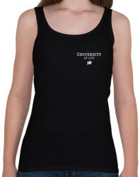 printfashion UNIVERSITY OF LIFE - Női atléta - Fekete (253324)