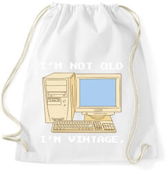 printfashion Retro számítógép - Sportzsák, Tornazsák - Fehér (10140445)