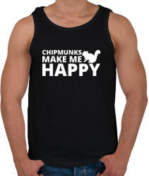 printfashion Chipmunks make me happy - Férfi atléta - Fekete (13428563)