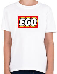printfashion Ego - Lego - Gyerek póló - Fehér (7328313)