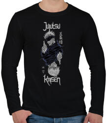 printfashion Jujutsu Kaisen - Férfi hosszú ujjú póló - Fekete (16495667)