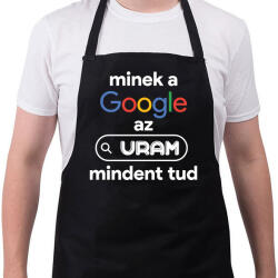 printfashion Minek a google az uram mindent tud - Kötény - Fekete (16393026)