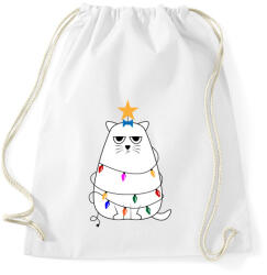 printfashion Grumpy cat karácsony - Sportzsák, Tornazsák - Fehér (5243724)