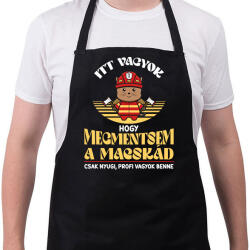 printfashion Tűzoltó cica - Kötény - Fekete (10749622)