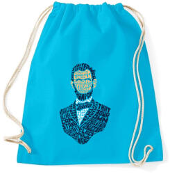printfashion Abraham Lincoln - Sportzsák, Tornazsák - Surf blue (160077)