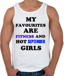 printfashion A kedvenceim a fitnessz és a jó szeptemberi születésű csajok - Férfi atléta - Fehér (1409750)