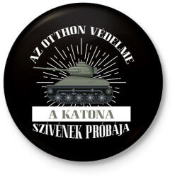 printfashion Az otthon védelme - Kitűző, hűtőmágnes - Fekete (7703610)