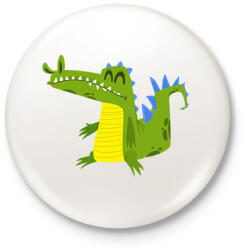 printfashion Krokodil - Kitűző, hűtőmágnes - Fehér (15989669)