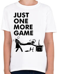 printfashion Just one more game - Gyerek póló - Fehér (5709574)