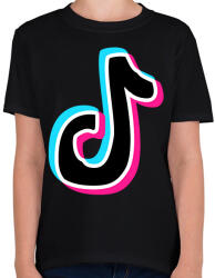 printfashion Tiktok - Gyerek póló - Fekete (16181649)