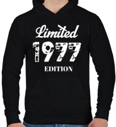 printfashion 1977 - Férfi kapucnis pulóver - Fekete (4554395)