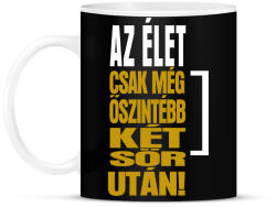 printfashion Két sör után - Bögre - Fekete (16825769)