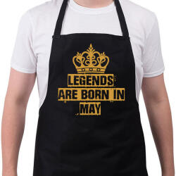 printfashion A legendák májusban születnek - Kötény - Fekete (4917532)