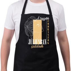 printfashion A legjobb fodrász - Hónappal (fehér) - Kötény - Fekete (7316258)