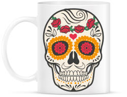 printfashion Színes halálfej - Bögre - Fehér (1037315)