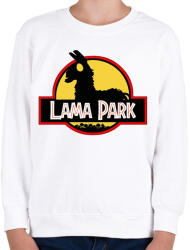 printfashion Lama Park - Gyerek pulóver - Fehér (931137)