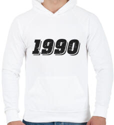 printfashion 1990 - Férfi kapucnis pulóver - Fehér (6181778)