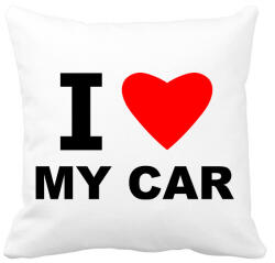 printfashion I love my car - Párnahuzat, Díszpárnahuzat - Fehér (2224084)
