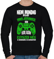 printfashion Nem mindig játszom videó játékokkal. . . - Férfi pulóver - Fekete (16433859)