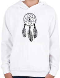 printfashion Dreamcatcher - Gyerek kapucnis pulóver - Fehér (9014343)