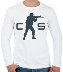 printfashion Counter Strike Logo - Férfi hosszú ujjú póló - Fehér (1720455)