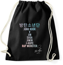 printfashion BTS dedikálva - Sportzsák, Tornazsák - Fekete (2027976)