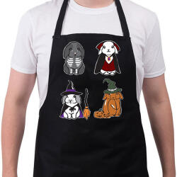 printfashion halloween nyuszik - Kötény - Fekete (14540574)